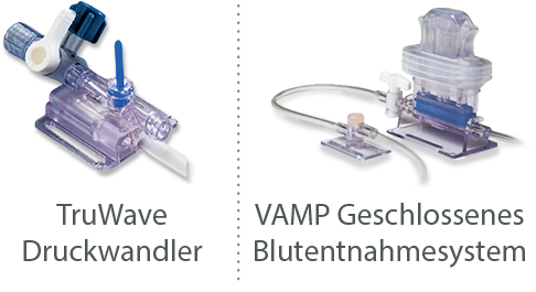 TruWave Druckwandler, geschlossenes Blutentnahmesystem VAMP